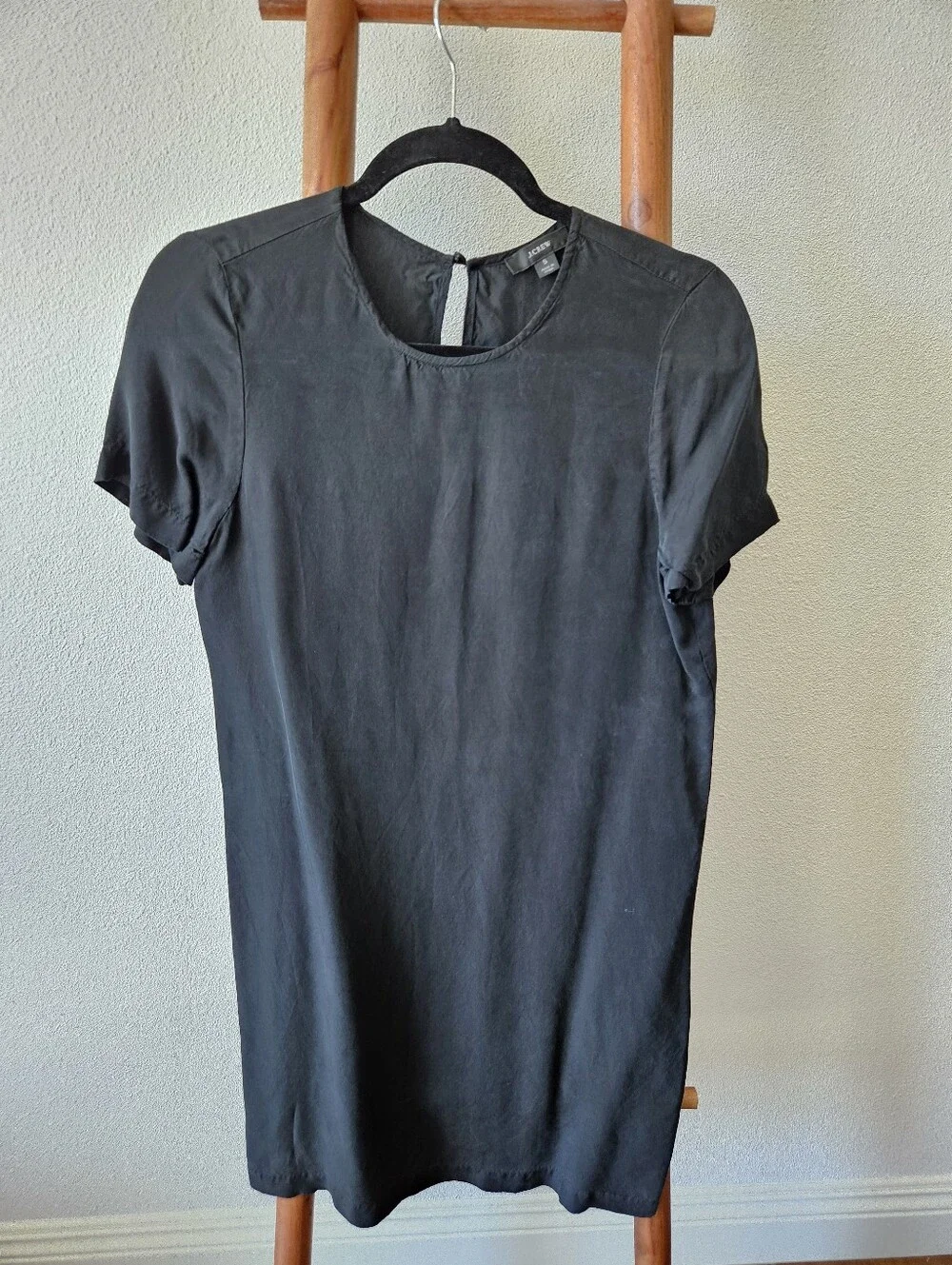 J. Crew Cupro Boho Black Dress